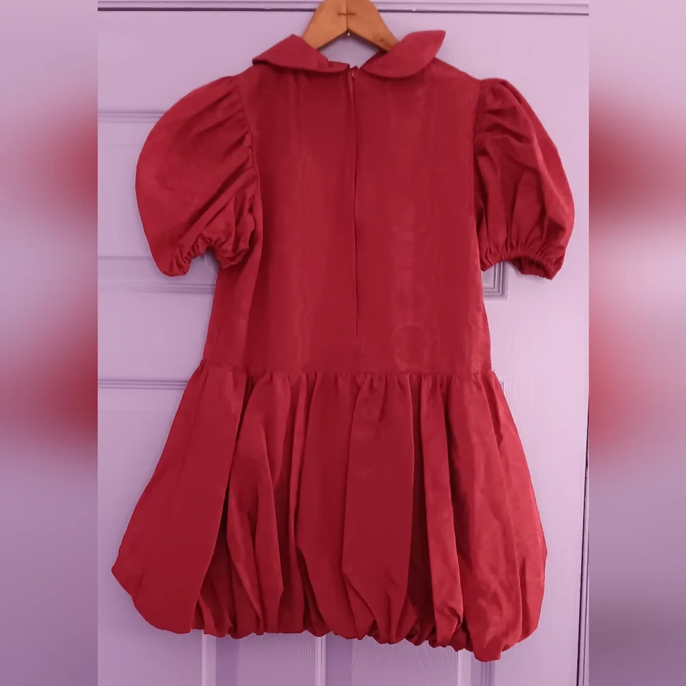 ♥️HP! Girls Vtg. Red 2 Piece Matching Set - Dress Tunic & Bottoms